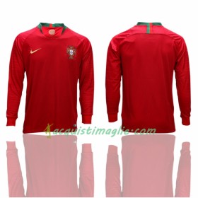 Divisa di Calcio Portogallo Prima Mondiali 2018 Manica Lunga